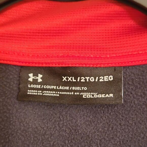 Under Armour Men's Coldgear Black & Gray Fleece Pullover Size 2XL - Picture 7 of 9